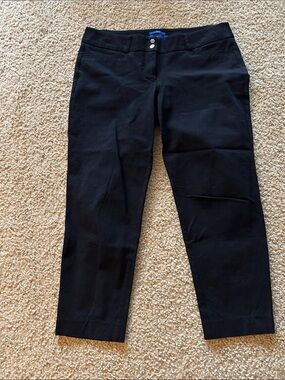 Apt. 9 Black Straight-Leg Trousers with Silver Buttons